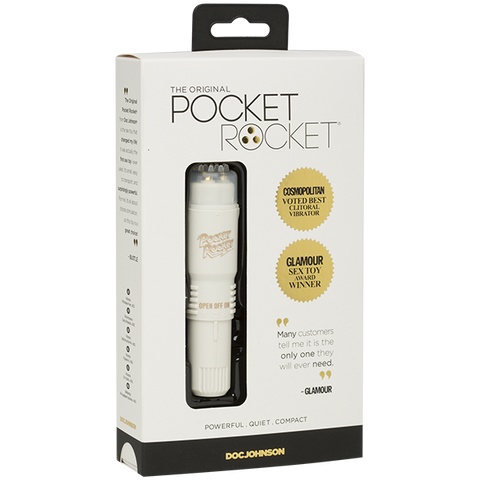 Pocket Rocket The Original Vibrating Body Wand Massager White - Body Wands