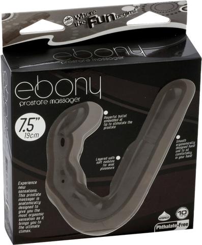 Excellent Power Ebony 10 Function Prostate Massager Black - Prostate Toys