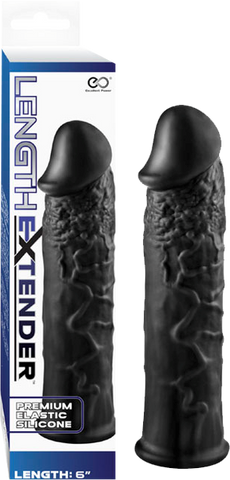Excellent Power Penis Length Extender 6 Inch Black - Penis Sleeves and Extenders