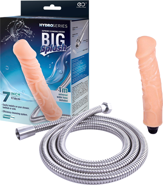 Hydro Series Big Splash Enema System 7 Inch Flesh - Enemas and Douches