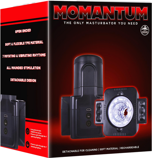 Momantum The SLR 7 Function Automatic Mens Masturbator Black - - Masturbators and Strokers