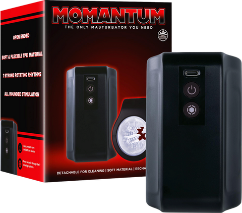 Momantum The Hex Rotatic & Thrusting Automatic Male Stroker Black - Masturbators and Strokers