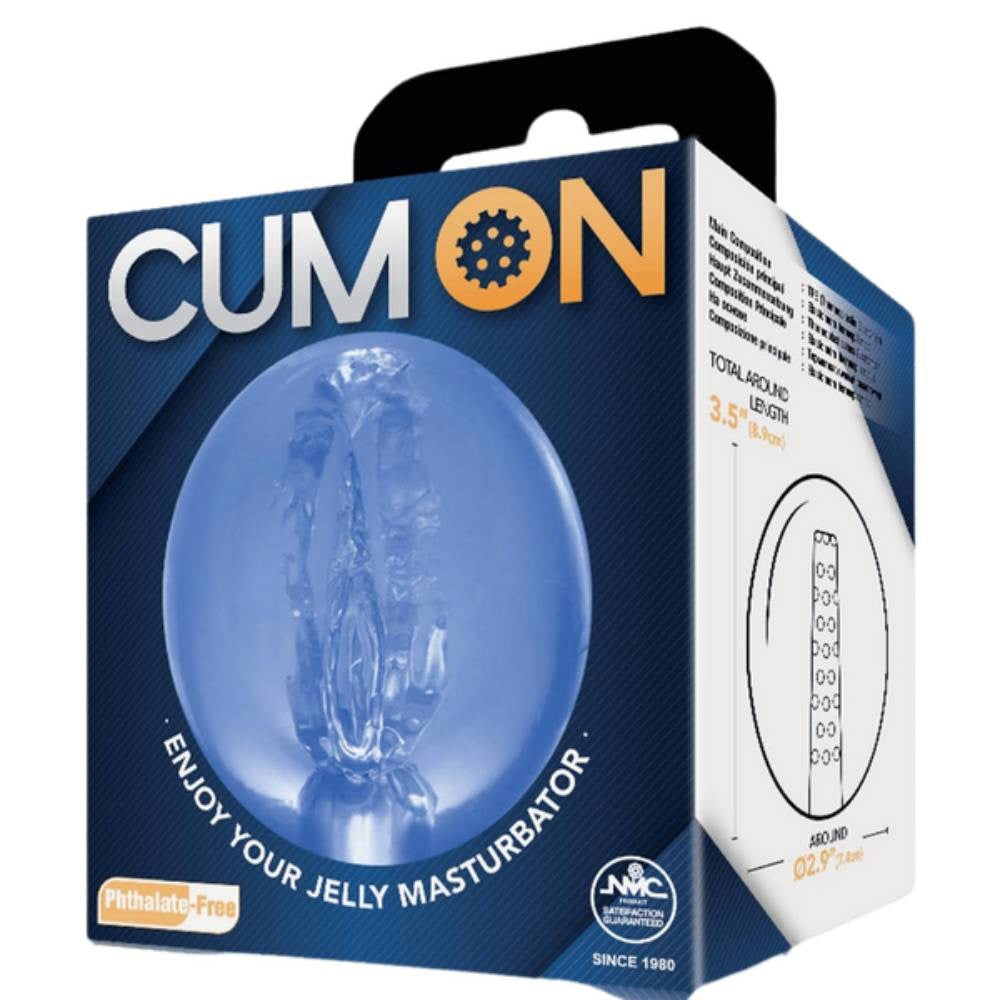 Cum On Stretchable Pocket Jelly Male Masturbator 3.5 Inches - - Masturbators and Strokers