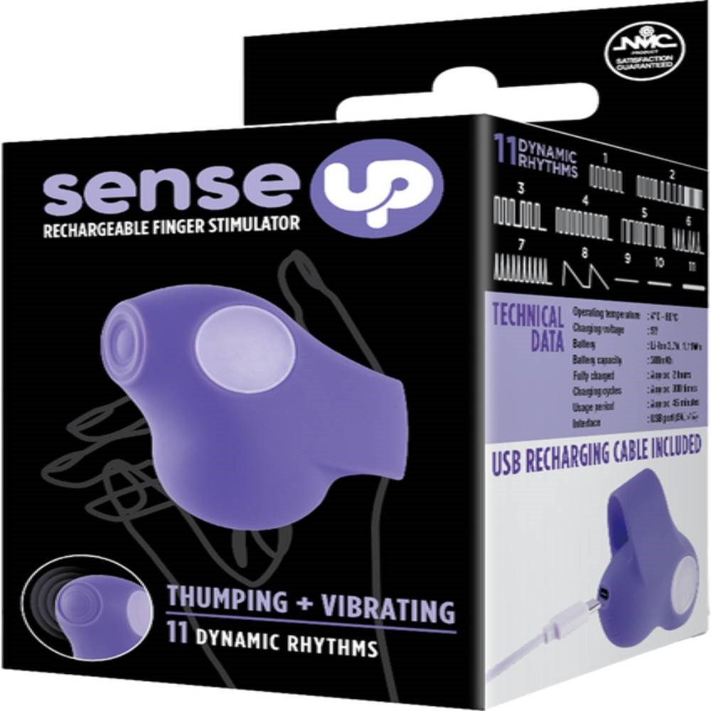 Sense Up Rechargeable 11 Functions Finger Stimulator - Finger and Tongue Vibrators