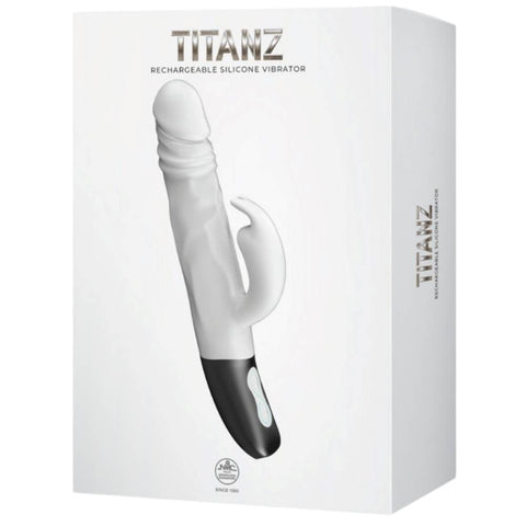 Titanz Rotating Rabbit Rechargeable Silicone Vibrator - Rabbit Vibrators
