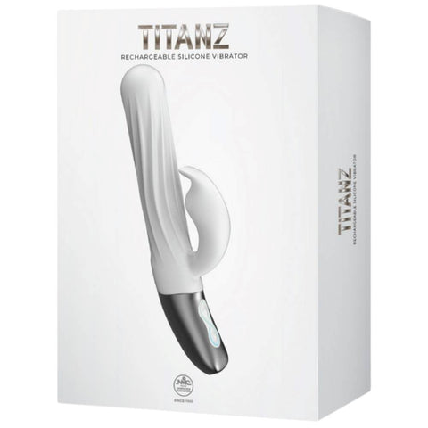 Titanz 10 Functions Thrusting Rabbit Rechargeable Silicone Vibrator - Rabbit Vibrators
