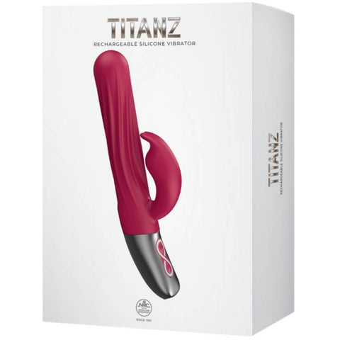 Titanz 10 Functions Thrusting Rabbit Rechargeable Silicone Vibrator - Rabbit Vibrators