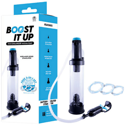 Boost It Up Multi Speed Mens Penis Enlarger Vacuum Pump - Penis Pumps And Stretchers
