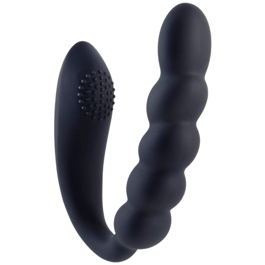 Deep Romance Bendable Dual Motors G Spot Silicone Massager Black - G-Spot Vibrators
