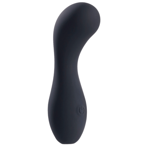 Deep Romance One Touch Control G Spot Silicone Stimulator Black - G-Spot Vibrators