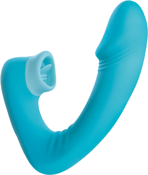 Zeta Dual Motor USB Rechargeable Wearable Clitoral Vibrator Blue - - Clit Ticklers and Pulsators