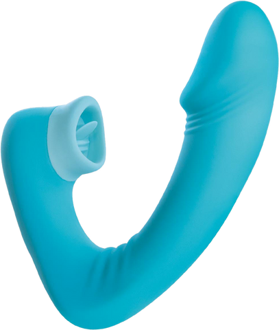 Zeta Dual Motor USB Rechargeable Wearable Clitoral Vibrator Blue - Clit Ticklers and Pulsators