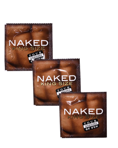 Four Seasons Naked King Size Lubricated Condoms 144 Pack - Condoms