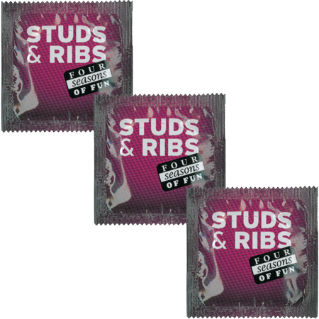 Four Seasons Studded & Ribbed Ultra Sensitive Condoms 144 Pack - Condoms