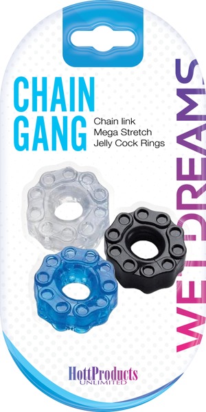 Wet Dreams Chain Gang Erection Enhancer Stretchy Cock Rings - Stretchy Cock Rings
