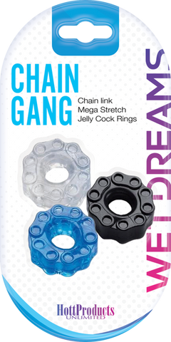 Wet Dreams Chain Gang Erection Enhancer Stretchy Cock Rings - Stretchy Cock Rings