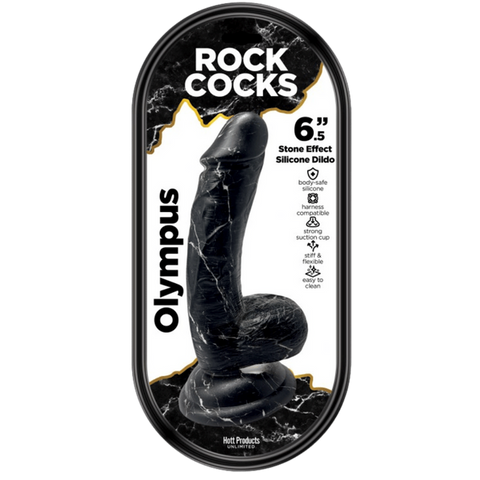 Rock Cocks Olympus Suction Cup Textured Realistic Dildo 6.5 Inch - Realistic Dildos