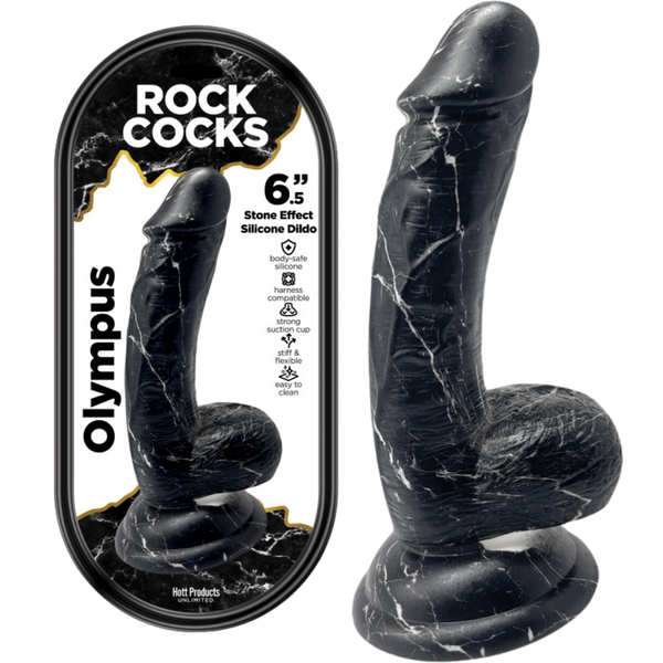 Rock Cocks Olympus Suction Cup Textured Realistic Dildo 6.5 Inch - Realistic Dildos