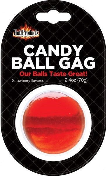 Hott Products Edible Candy Ball Gag Strawberry - Party Gifts and Novelties