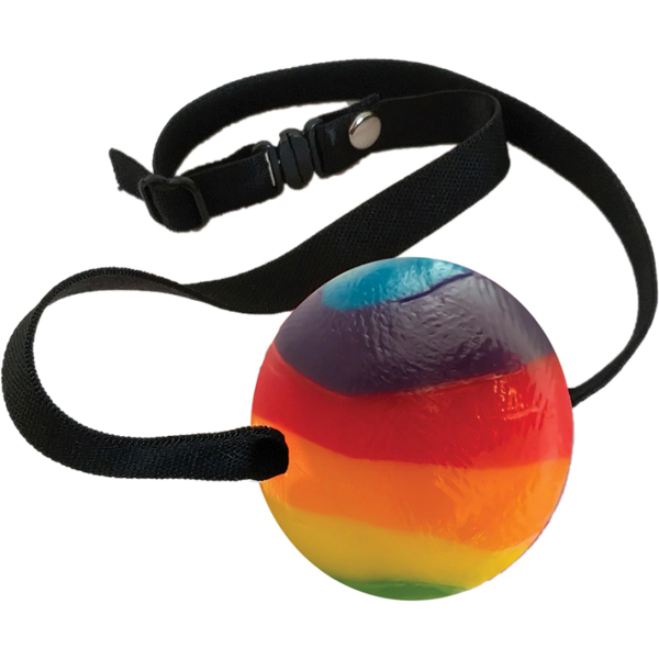 Rainbow Mouth Watering Edible Candy Ball Gag - Party Gifts and Novelties