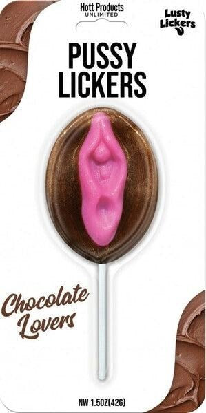 Hott Products Lusty Lickers Pussy Pop Chocolate Flavour Candy - Party Gifts and Novelties