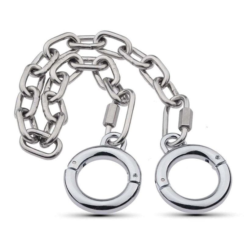 BDStyle Class Stainless Steel BDSM Play Thumb Cuffs - - Steel Sex Toys