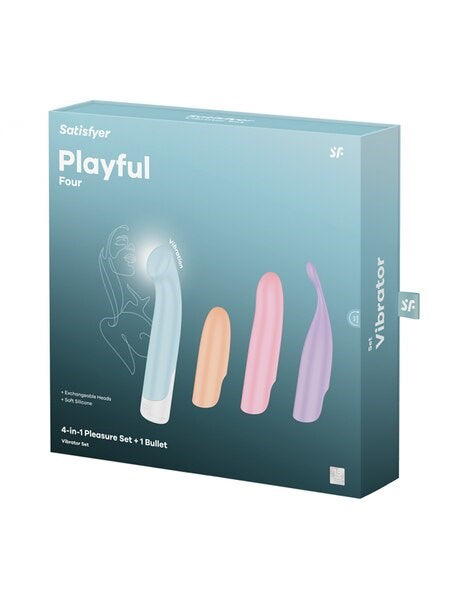 Satisfyer Playful Four Interchangeable G Spot Vibrator - G-Spot Vibrators