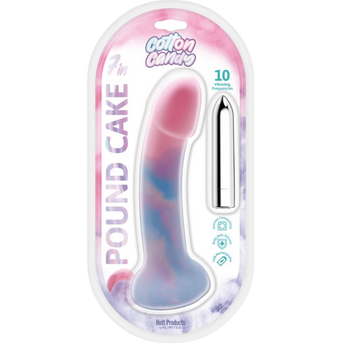 Hott Products Poundcake 10 Function Vibrating Dildo Cotton Candy - Vibrating Dildos
