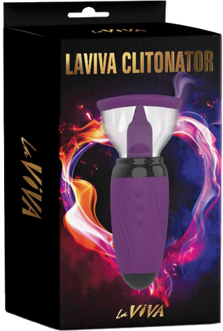 La Viva Clitonator Multi Function Clitoral Vibrator Purple - Clit Ticklers and Pulsators