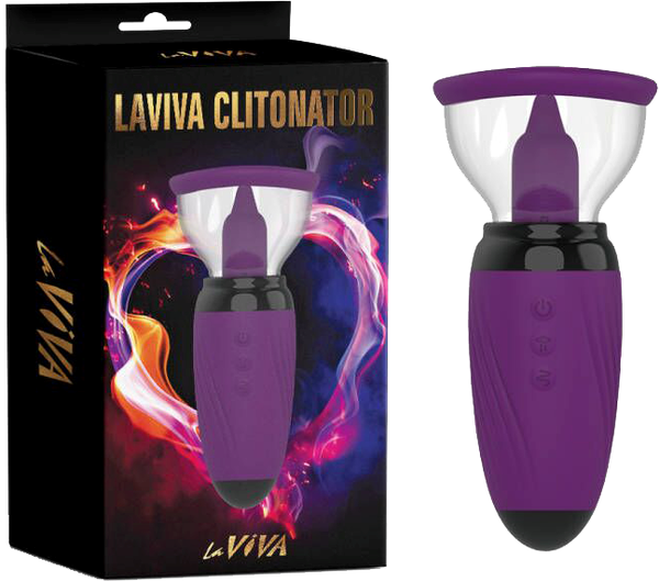 La Viva Clitonator Multi Function Clitoral Vibrator Purple - Clit Ticklers and Pulsators