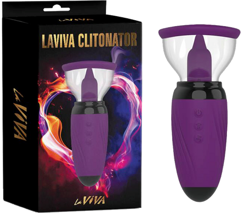 La Viva Clitonator Multi Function Clitoral Vibrator Purple - Clit Ticklers and Pulsators