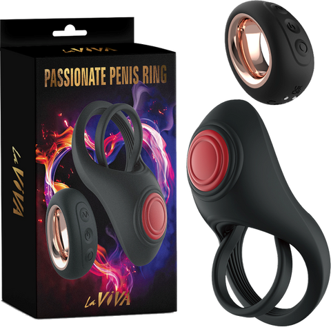 La Viva Remote Control 10 Function Passionate Penis Ring - Vibrating Cock Rings