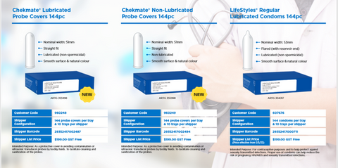 Lifestyles Chekmate Lubricated Probe Cover 144 Piece - Condoms