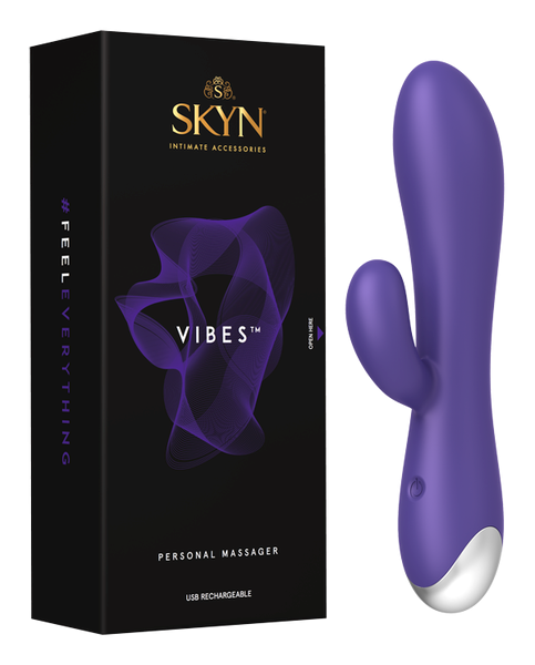 Skyn Vibes USB Rechargeable Personal Rabbit Massager Purple - Rabbit Vibrators