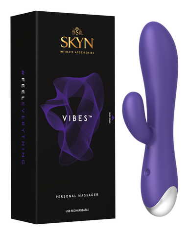 Skyn Vibes USB Rechargeable Personal Rabbit Massager Purple - Rabbit Vibrators