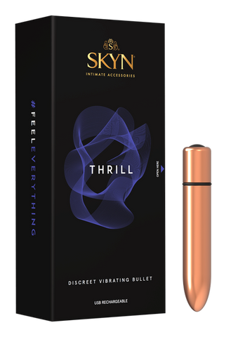 Skyn Thrill USB Rechargeable Vibrating Bullet Massager Bronze - Bullet Vibrators