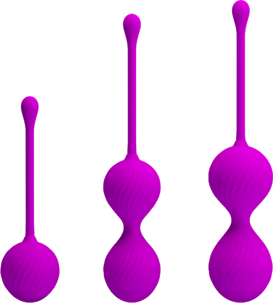 Pretty Love Kegel Exerciser Ball Kit Purple - - Love Eggs and Kegel Exercisers