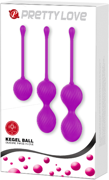 Pretty Love Kegel Exerciser Ball Kit Purple - - Love Eggs and Kegel Exercisers