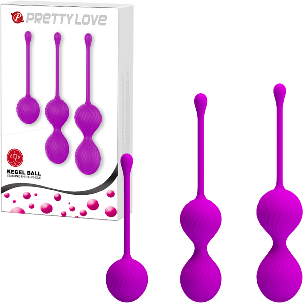 Pretty Love Kegel Exerciser Ball Kit Purple - - Love Eggs and Kegel Exercisers