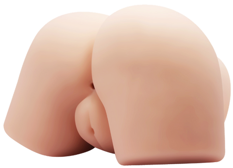 Crazy Bull Doggy Style Realistic Vagina & Anal Stimulator Flesh - Realistic Butts And Vaginas