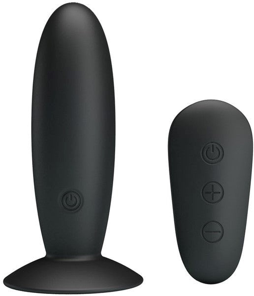 Mr Play Remote Control Vibrating Anal Plug Black - - Butt Plugs