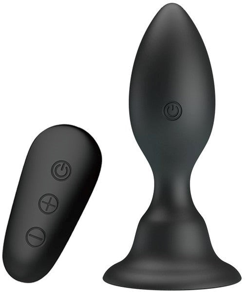 Mr Play High Quality Remote Control Vibrating Anal Plug Black - - Butt Plugs