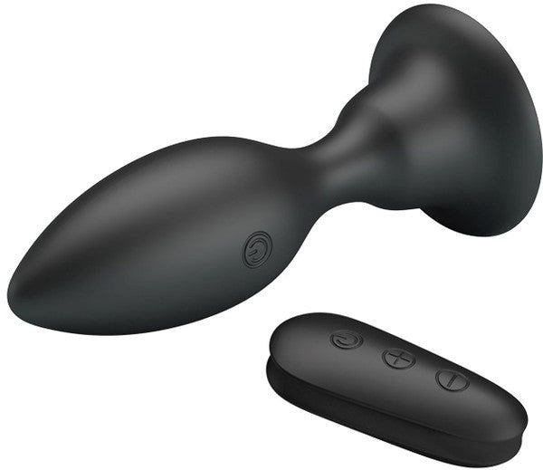 Mr Play High Quality Remote Control Vibrating Anal Plug Black - - Butt Plugs