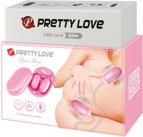 Pretty Love Fun Box 12 Function Vibrating Bullet Massager Pink - Bullet Vibrators