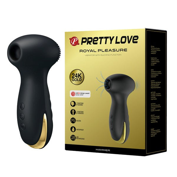 Pretty Love Hammer Rechargeable Clitoral Stimulator Black - - Clit Ticklers and Pulsators