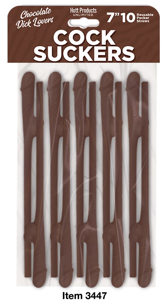 Hott Products Reusable Cocksucker Penis Shape Straws - Party Gifts and Novelties