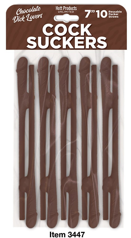 Hott Products Reusable Cocksucker Penis Shape Straws - Party Gifts and Novelties