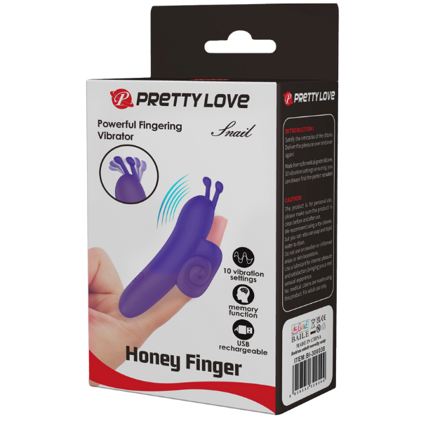 Pretty Love Snail Rechargeable 10 Function Clitoral Massager Purple - - Clit Ticklers and Pulsators