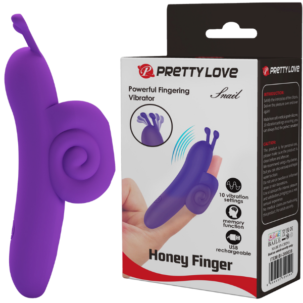 Pretty Love Snail Rechargeable 10 Function Clitoral Massager Purple - - Clit Ticklers and Pulsators