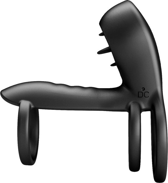 Pretty Love Jammy 12 Function Vibrating Penis Sling Black - Vibrating Cock Rings